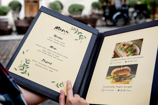 przykład eleganckiego menu